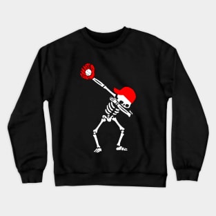 Dabbing Skeleton Baseball Crewneck Sweatshirt